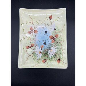 Vintage RS Prussia Depon 3603 Rectangle Plate 8 x 10 swallows Flowers